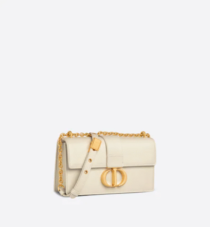 30 MONTAIGNE EAST-WEST BAG WITH CHAIN Latte Calfskin